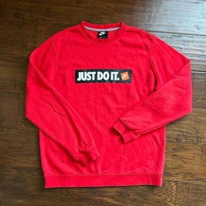 Nike red crewneck sweatshirt mens size Large L